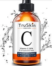 Load image into Gallery viewer, TruSkin Vitamin C Serum for Face, Anti Aging Serum with Hyaluronic Acid, Vitamin E, Organic Aloe Vera and Jojoba Oil, Hydrating &amp; Brightening Serum for Dark Spots, Fine Lines and Wrinkles