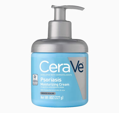 CeraVe Moisturizing Cream for Psoriasis Treatment | With Salicylic Acid for Dry Skin Itch Relief & Urea for Moisturizing | Fragrance Free & Allergy Tested | 8 Oz