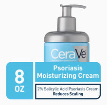 Load image into Gallery viewer, CeraVe Moisturizing Cream for Psoriasis Treatment | With Salicylic Acid for Dry Skin Itch Relief &amp; Urea for Moisturizing | Fragrance Free &amp; Allergy Tested | 8 Oz