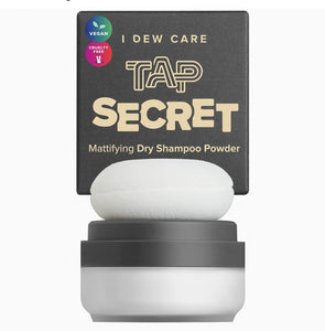 I DEW CARE Dry Shampoo - Tap Secret | Christmas Gifts, Holiday Gifts, Non-aerosol, Mattifying Root Boosting Powder, Fuller Looking Hair, Formulated without Gluten, 0.27 Oz