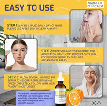Load image into Gallery viewer, Advanced Clinicals Vitamin C Facial Serum Skin Care Anti-Aging Moisturizer Potent Vitamin C Face Lotion For Dry Skin, Age Spots, Wrinkle Repair, &amp; Uneven Skin Tone, 1.75 Fl Oz