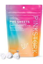 Load image into Gallery viewer, Pink Stork PMS Sweets: Organic Peppermint Hard Candy for Period Relief, Vitamin B6, PMS Relief from Cramping, Nausea, &amp; Hormonal Migraine, Hormone Balance for Women, Women-Owned, 30 Lozenges