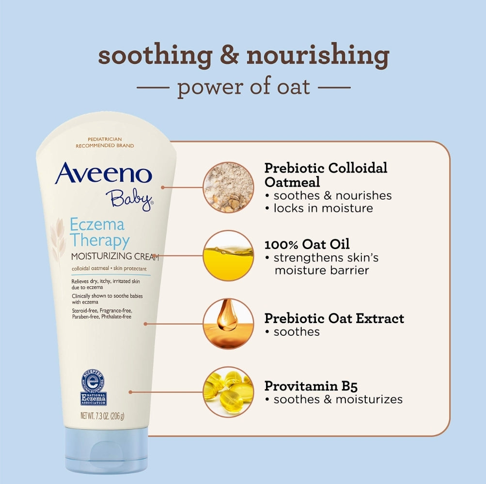 Aveeno Baby Eczema Therapy Moisturizing Cream ,7.3 OZ( 206g)