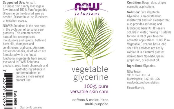 Now Foods, Solutions, Vegetable Glycerine Now Foods, Solutions, Vegetable Glycerine