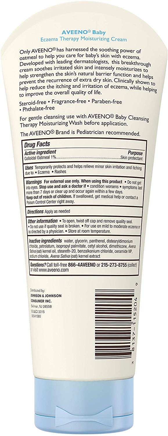 Aveeno Baby Eczema Therapy Moisturizing Cream ,7.3 OZ( 206g)