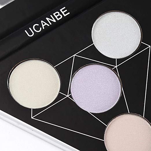 UCANBE Highlighter Palette Shimmer Illuminating Powder Makeup Satin Glow Kit UCANBE Highlighter Palette Shimmer Illuminating Powder Makeup Satin Glow Kit