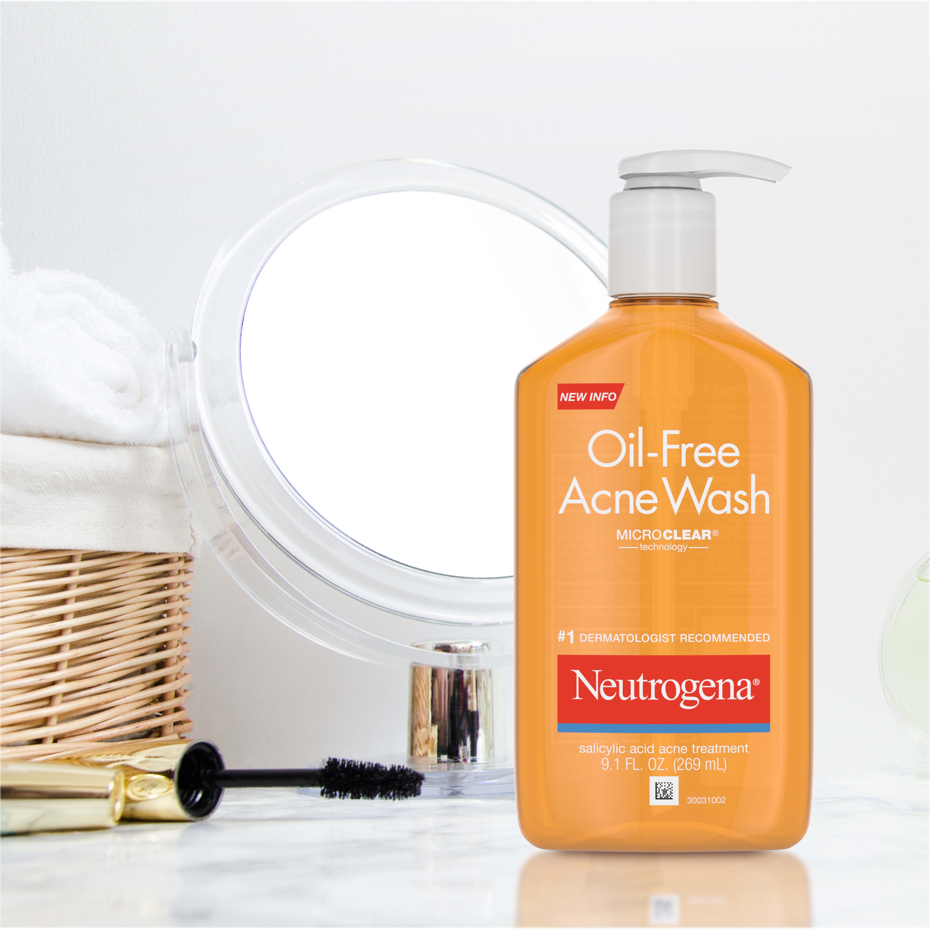Neutrogena Oil-Free Acne Fighting Facial Cleanser with Salicylic Acid Acne Treatment Medicine, Daily Oil-Free Acne Face Wash for Acne-Prone Skin Neutrogena Oil-Free Acne Fighting Facial Cleanser with Salicylic Acid Acne Treatment Medicine, Daily Oil-Free Acne Face Wash for Acne-Prone Skin