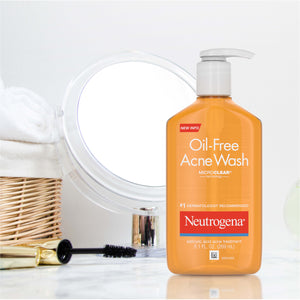 Neutrogena Oil-Free Acne Fighting Facial Cleanser with Salicylic Acid Acne Treatment Medicine, Daily Oil-Free Acne Face Wash for Acne-Prone Skin