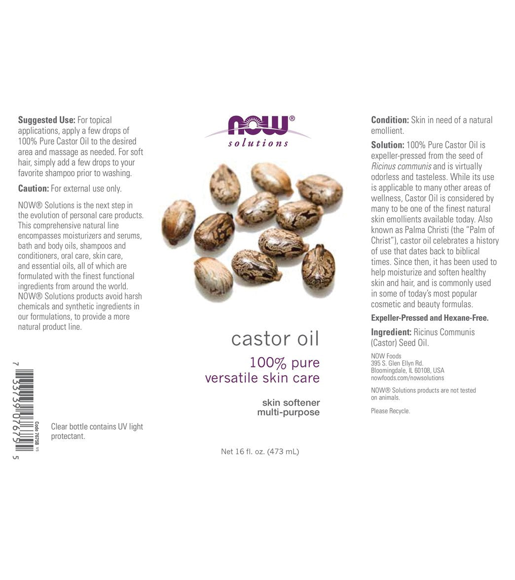 Now Foods, Solutions, Castor Oil Now Foods, Solutions, Castor Oil