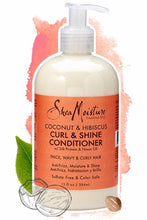 Load image into Gallery viewer, SheaMoisture Curl and Shine Conditioner for Thick, Curly Hair Coconut and Hibiscus to Restore and Smooth Dry Hair 13 oz